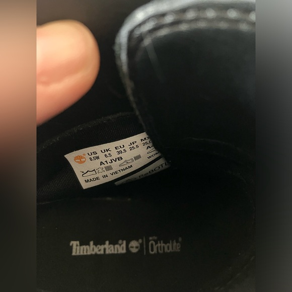 Black Timberland Allington lace-up booties size US 8.5 - Picture 5 of 5